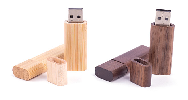 Rounded WoodenUSB Flash Drive
